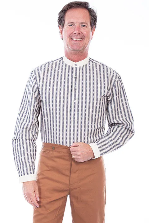 Men's Western Shirt Collection: Scully Rangewear Pullover Stripe