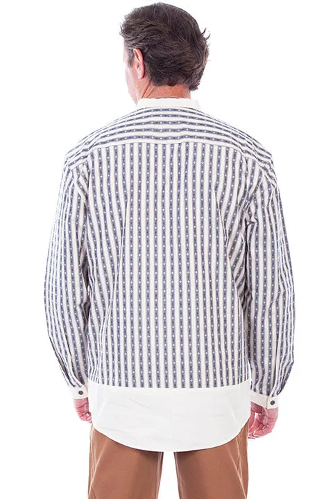 Men's Western Shirt Collection: Scully Rangewear Pullover Stripe