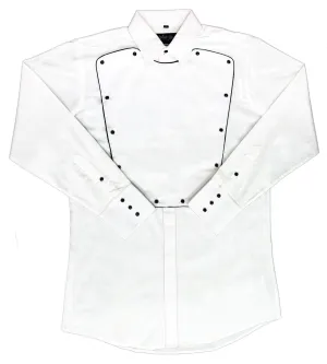 Men's Western Shirt: White Horse Classic Bib White
