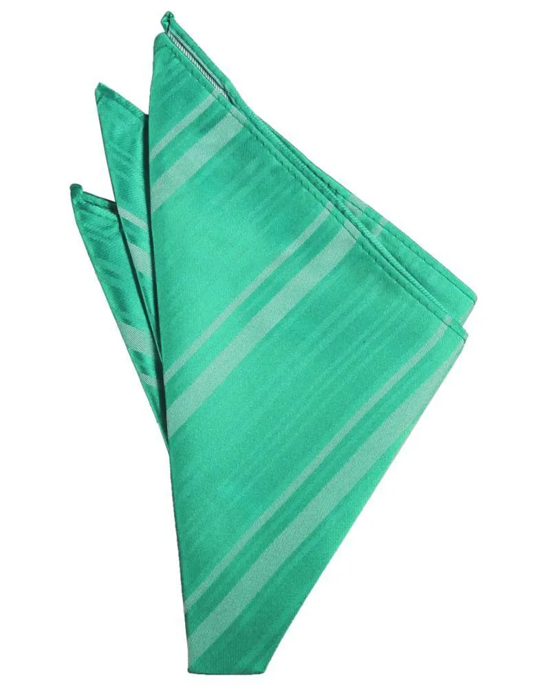 Mermaid Striped Satin Pocket Square