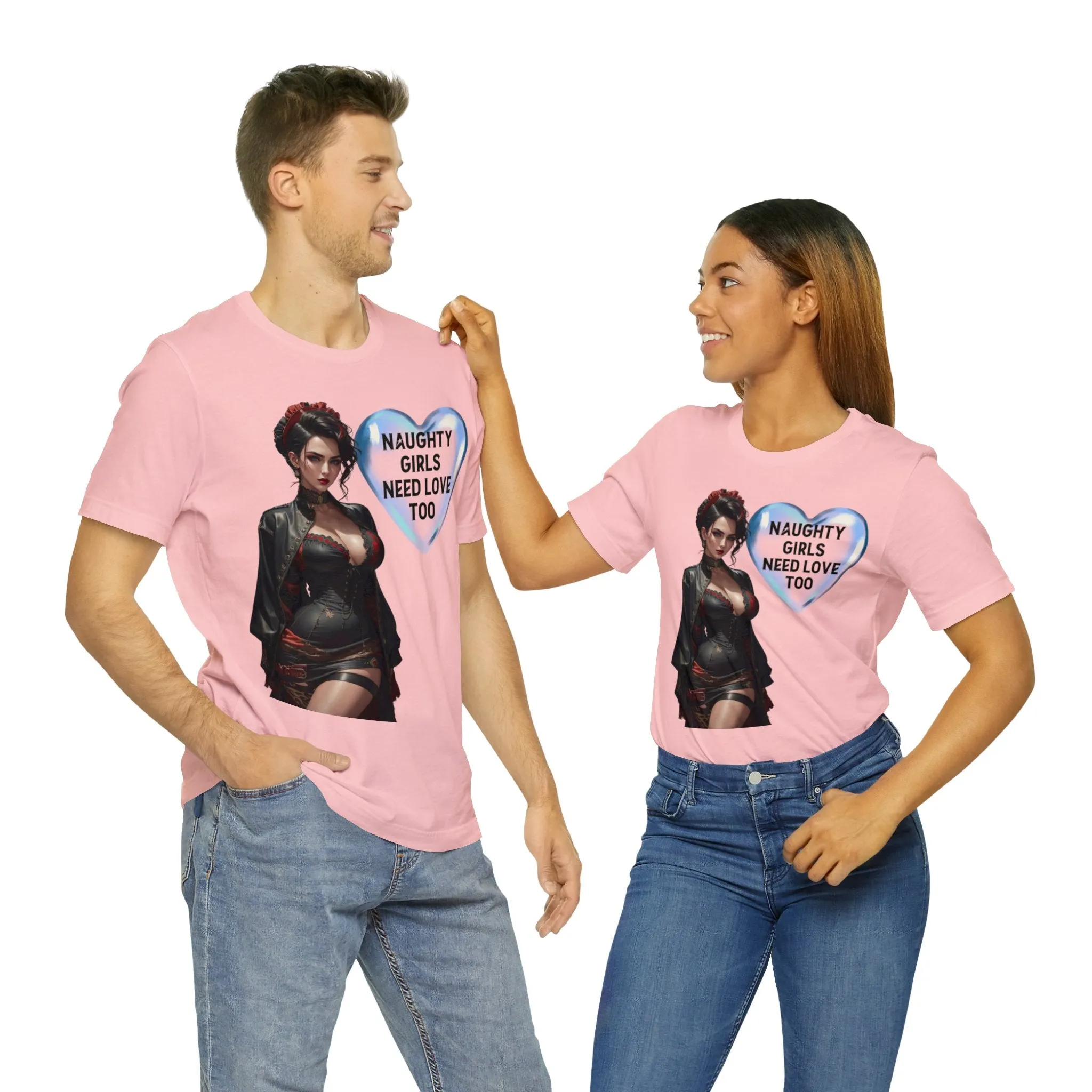 Naughty Girls Need Love Too | HD Graphic| Fantasy Girl | Steampunk | Unisex | Men's | Women's | Tee | T-Shirt