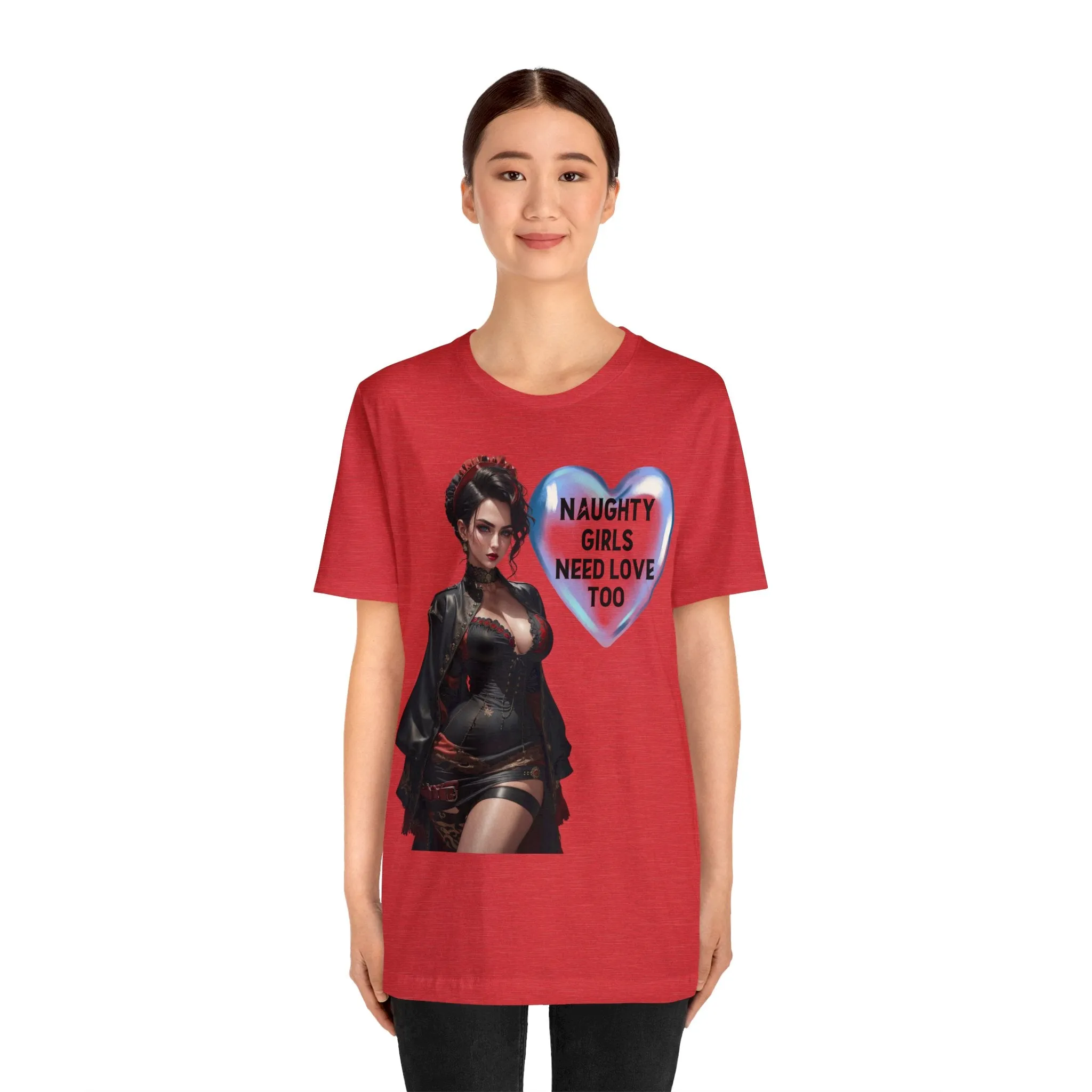Naughty Girls Need Love Too | HD Graphic| Fantasy Girl | Steampunk | Unisex | Men's | Women's | Tee | T-Shirt