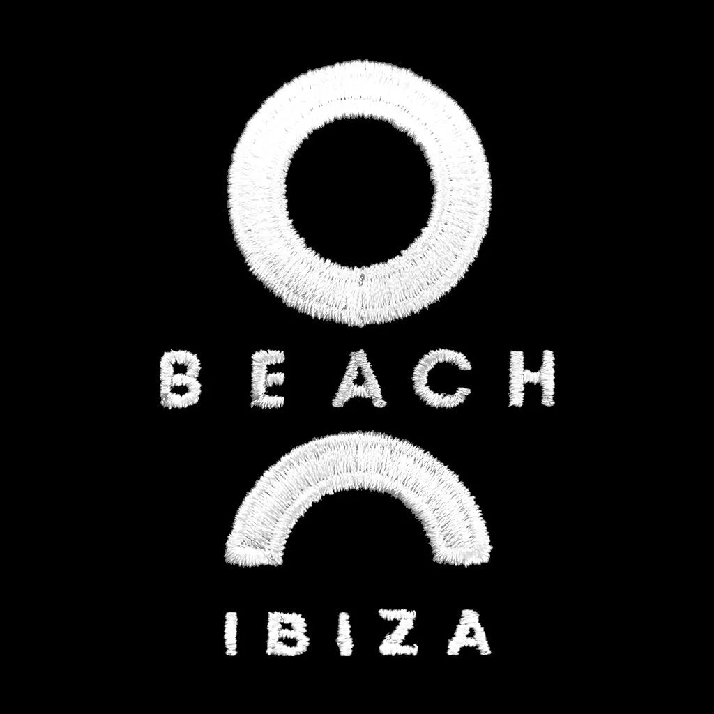 O Beach White Embroidered Logo Men's Organic T-Shirt