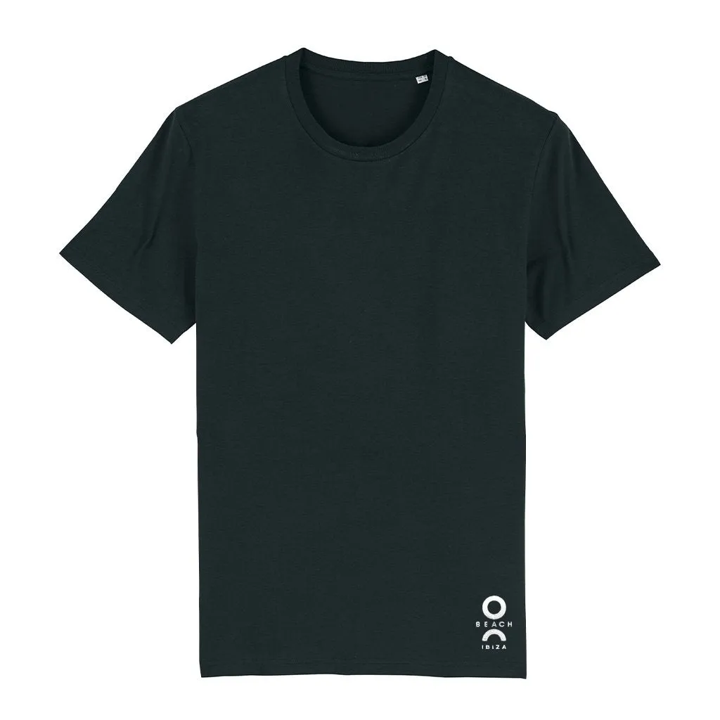 O Beach White Embroidered Logo Men's Organic T-Shirt