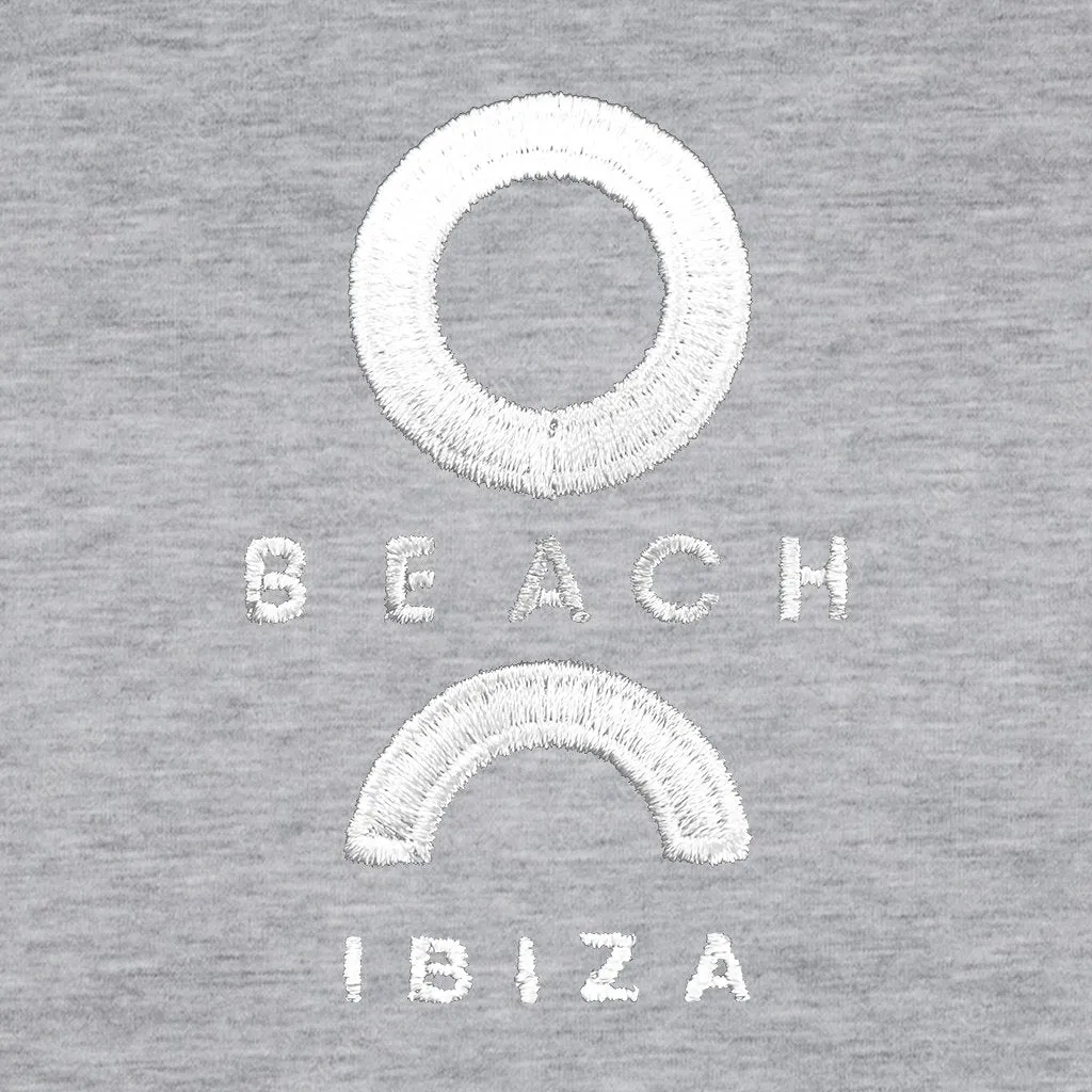 O Beach White Embroidered Logo Men's Organic T-Shirt