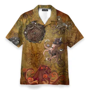Octopus Steampunk Men's Button's Up Shirts - Hawaiian Shirt