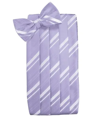 Periwinkle Striped Satin Cummerbund