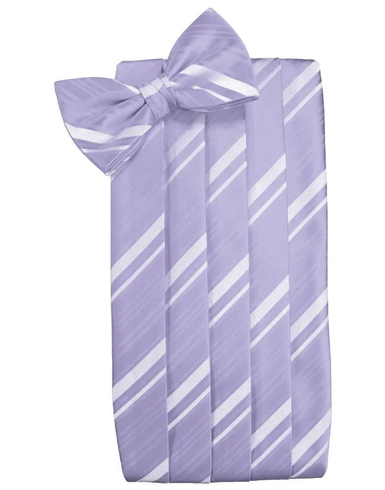 Periwinkle Striped Satin Cummerbund