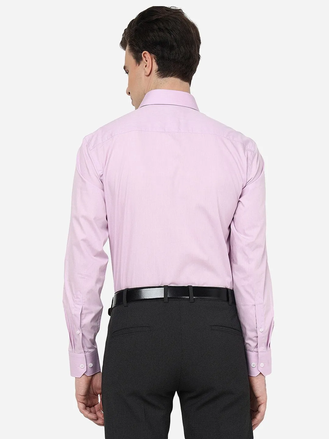 Pink Solid Regular Fit Formal Shirt | JadeBlue