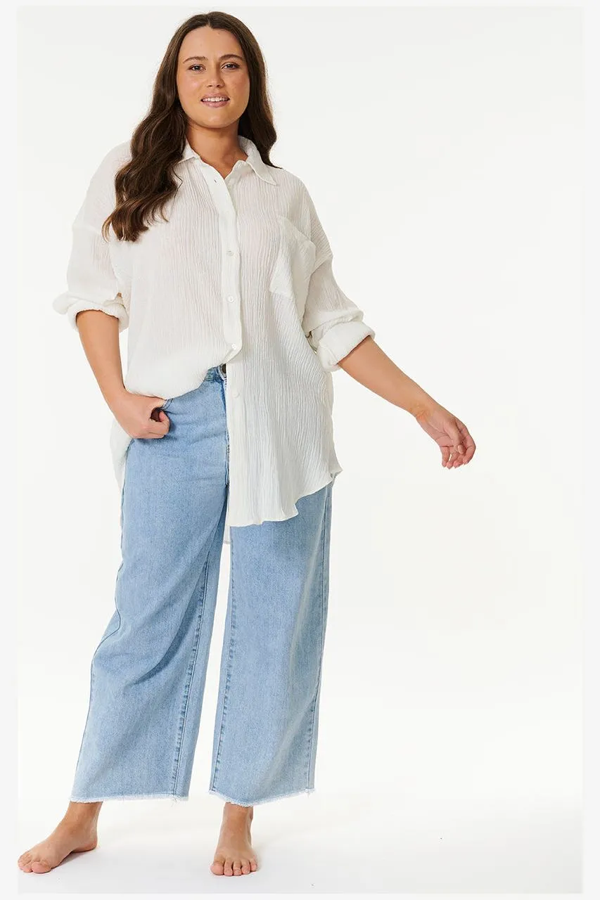 PREMIUM SURF HOLIDAY SHIRT - WHITE