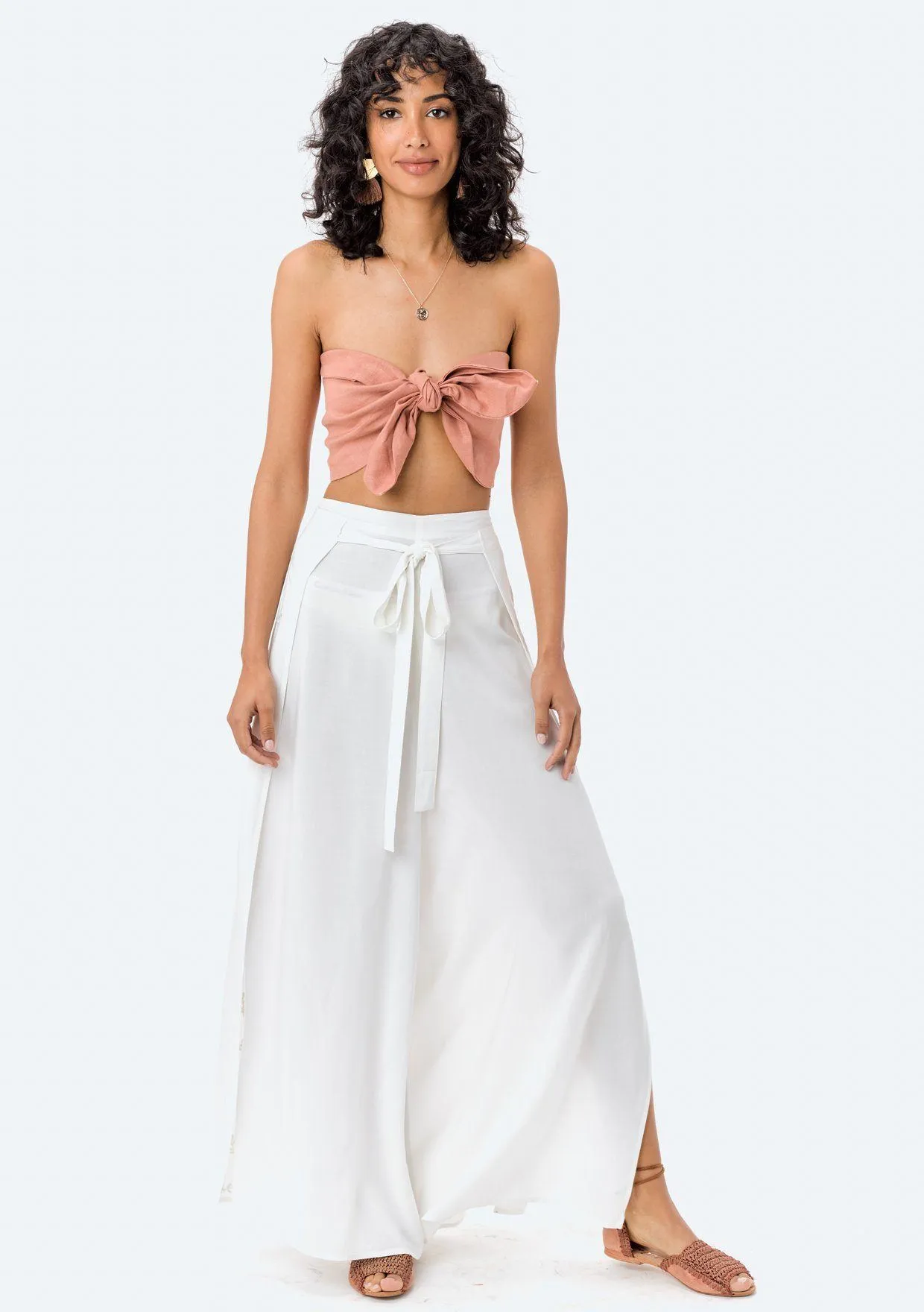 Rani Embroidered Wrap Pant