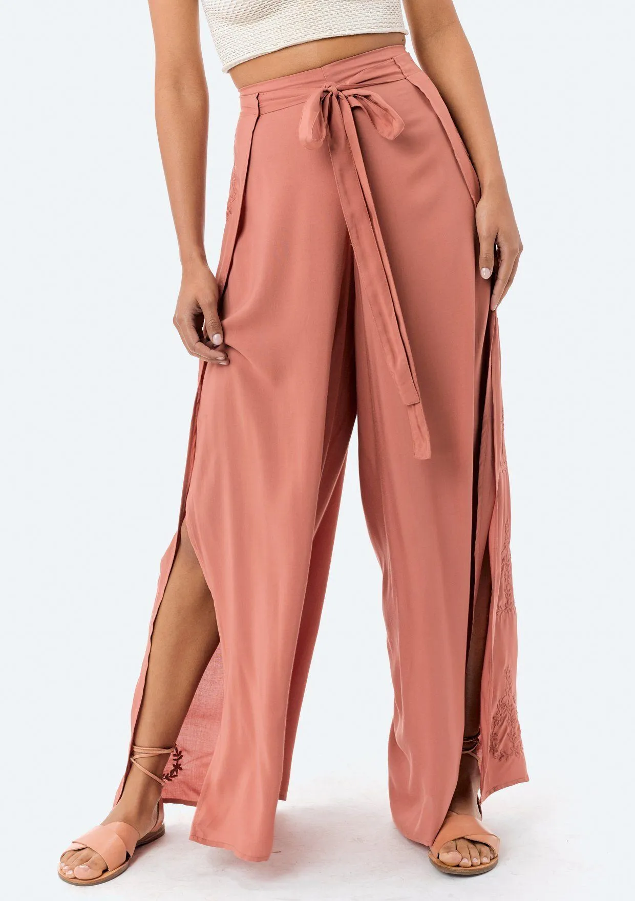 Rani Embroidered Wrap Pant