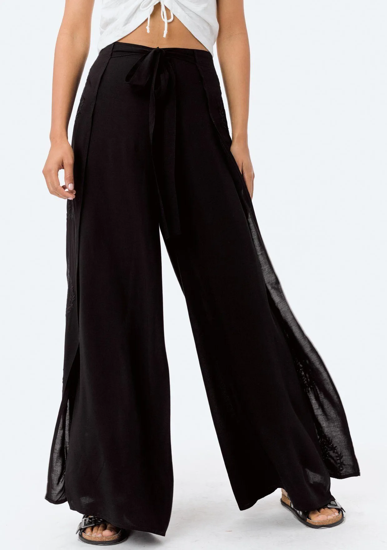 Rani Embroidered Wrap Pant