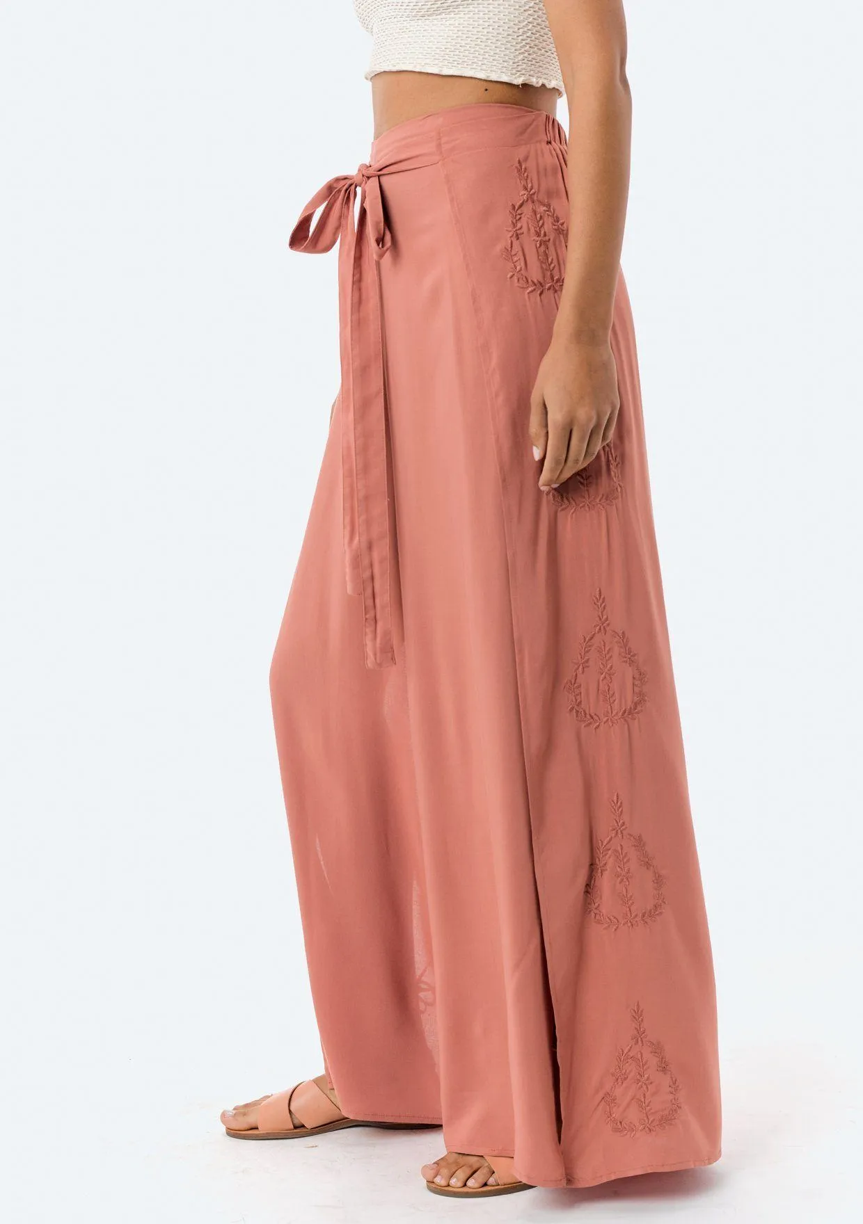 Rani Embroidered Wrap Pant