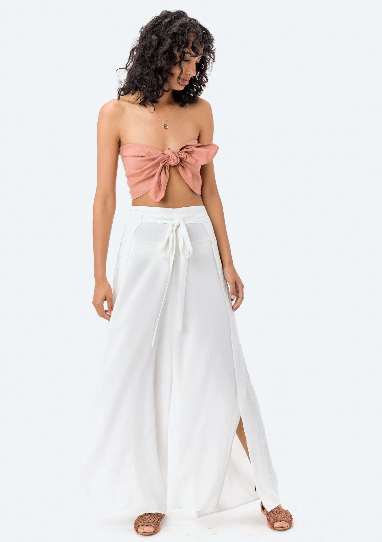 Rani Embroidered Wrap Pant