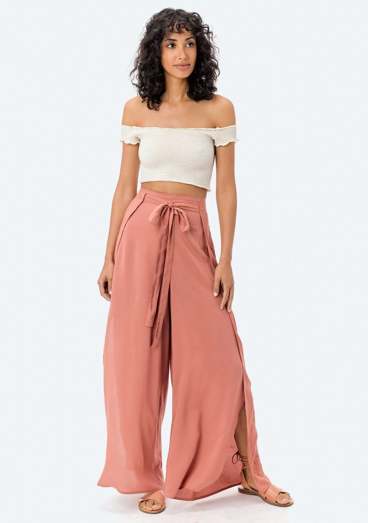 Rani Embroidered Wrap Pant