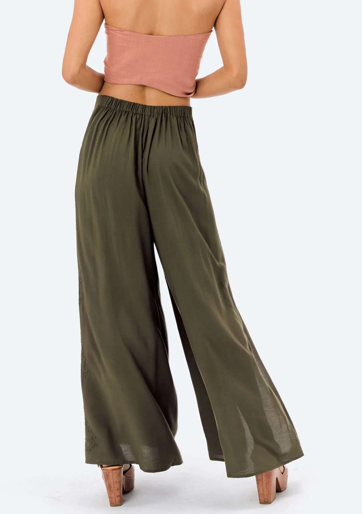 Rani Embroidered Wrap Pant