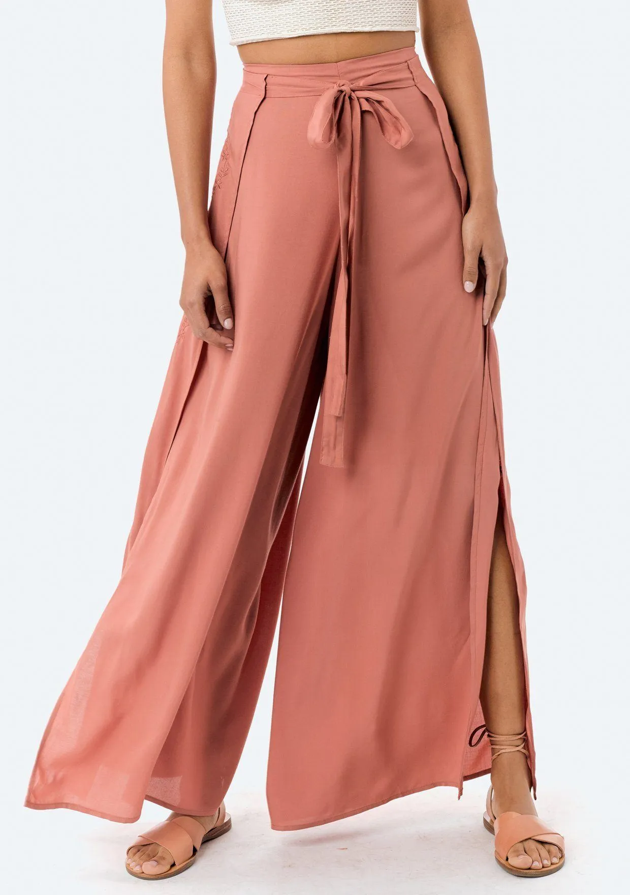 Rani Embroidered Wrap Pant