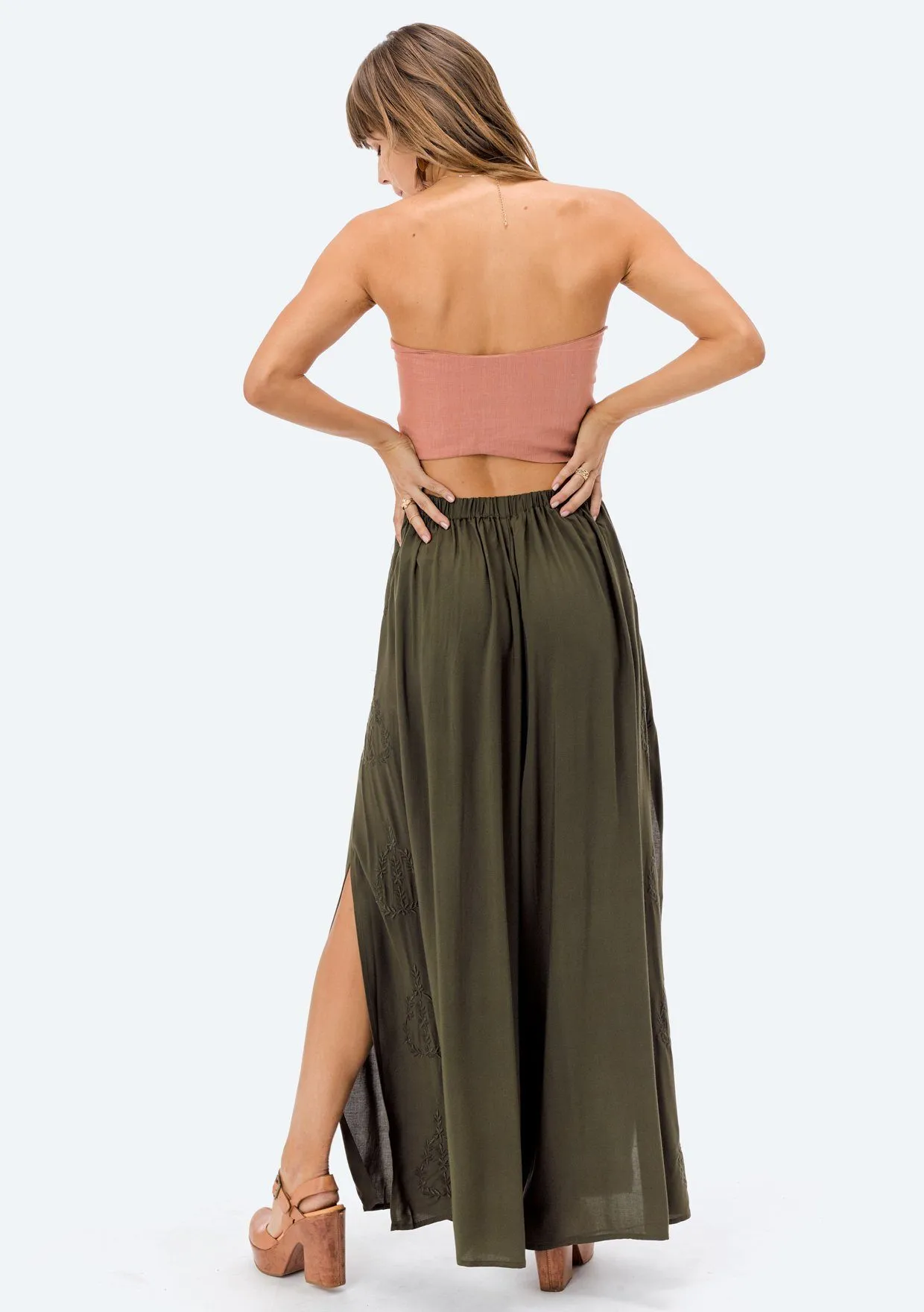 Rani Embroidered Wrap Pant