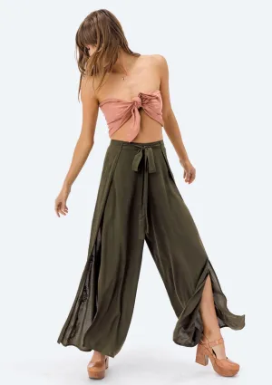 Rani Embroidered Wrap Pant