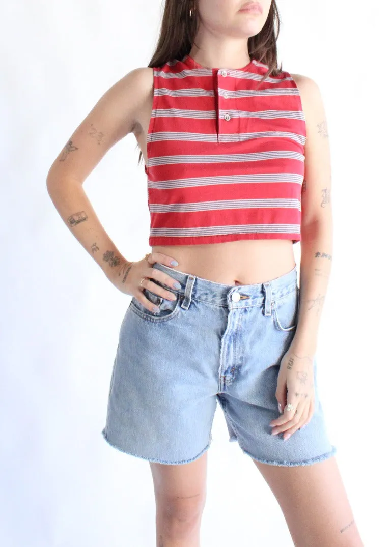 RCYCLD Crop Polo Tank T0439