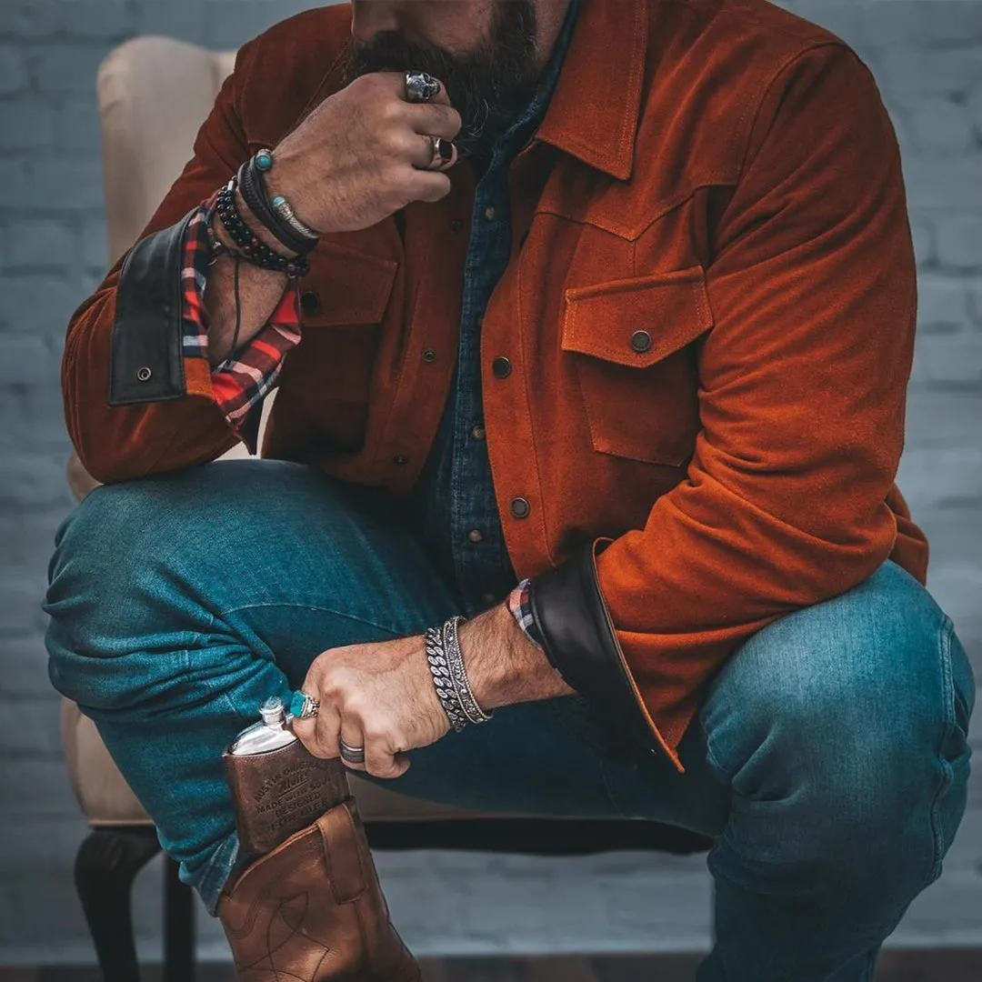 SEQUOIA TRUCKER SUEDE JACKET - HARVEST GOLD