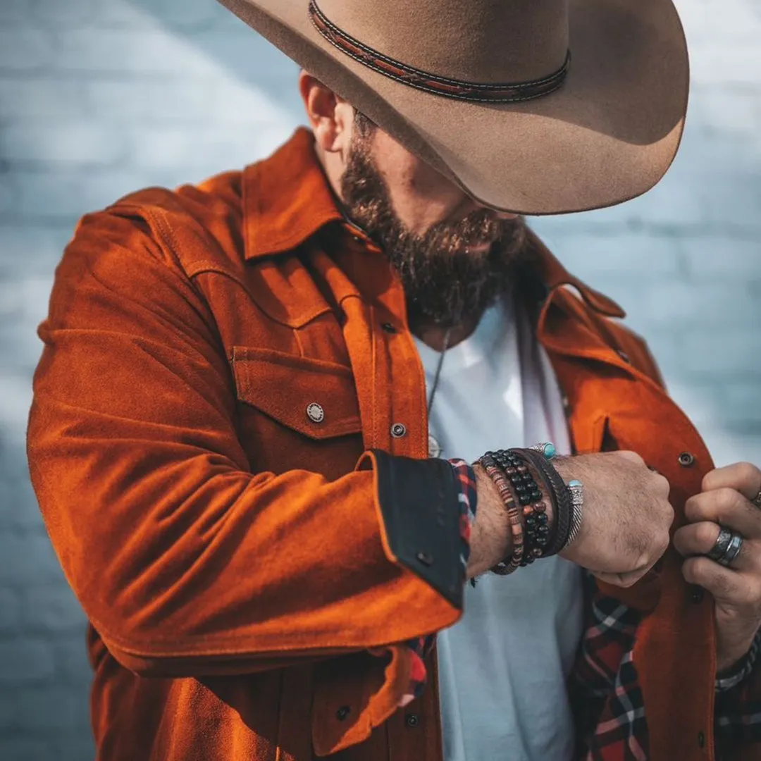 SEQUOIA TRUCKER SUEDE JACKET - HARVEST GOLD