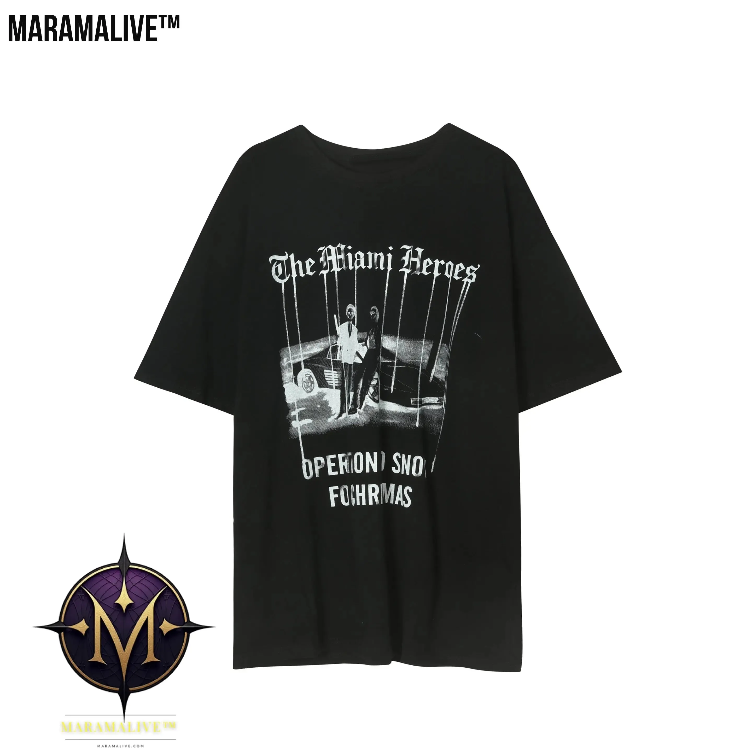 Short Sleeved Summer Version T-Shirt For Men Dark Gothic Style