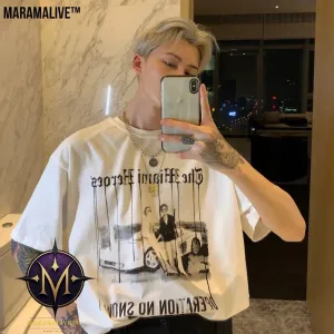 Short Sleeved Summer Version T-Shirt For Men Dark Gothic Style