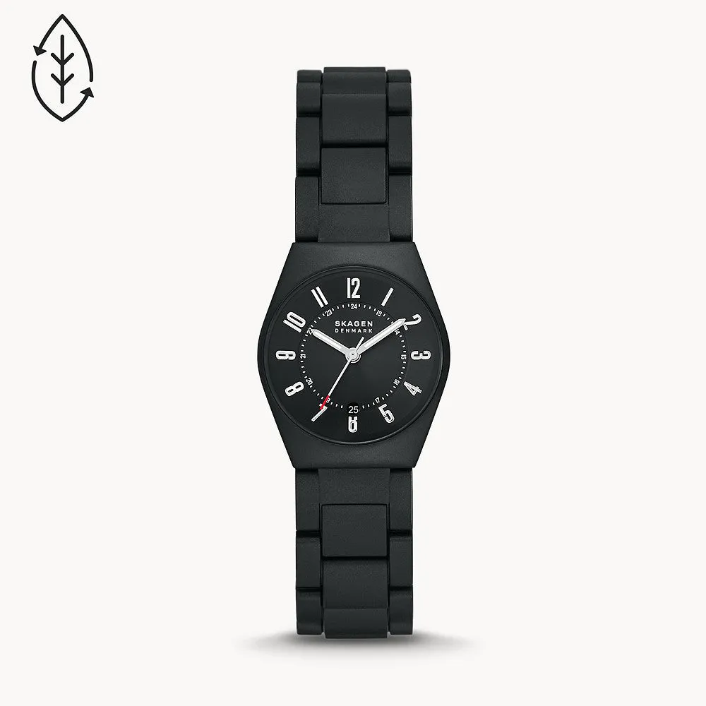 SKAGEN GRENEN LILLE OCEAN THREE-HAND DATE CAVIAR #TIDE OCEAN MATERIAL WATCH