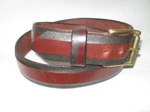 Skived-Edges Harness Leather Belt