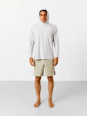 SPF50 Long Sleeve Hooded Active Shirt |Dove Grey