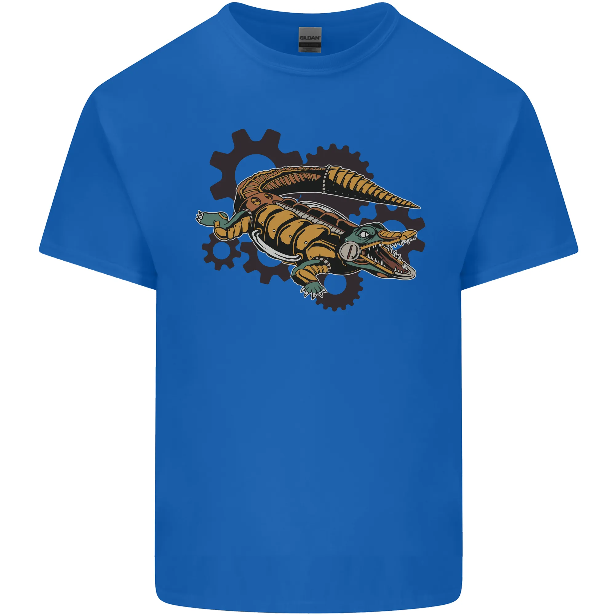 Steampunk Crocodile Alligator Mens Light Cotton T-Shirt