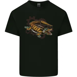 Steampunk Crocodile Alligator Mens Light Cotton T-Shirt