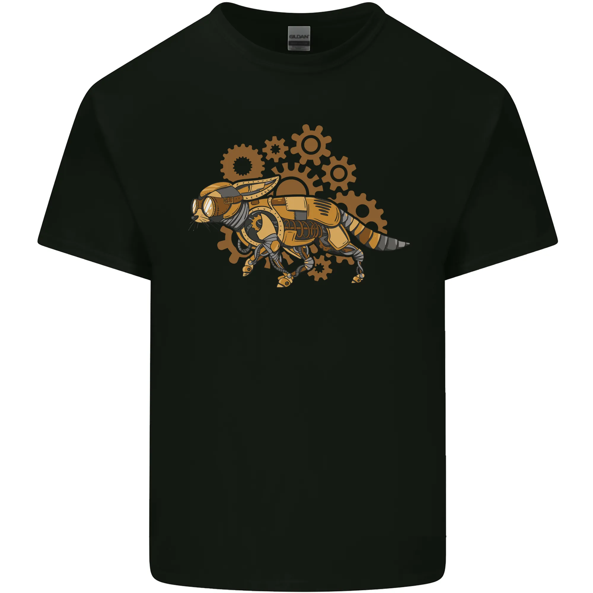 Steampunk Fox Mens Light Cotton T-Shirt