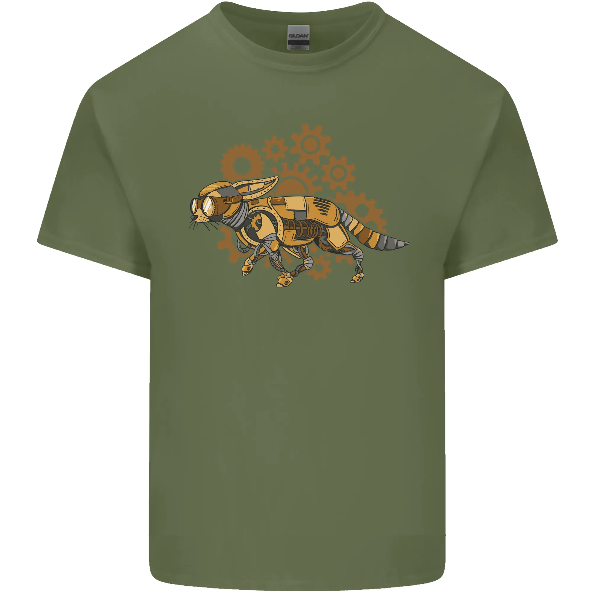 Steampunk Fox Mens Light Cotton T-Shirt