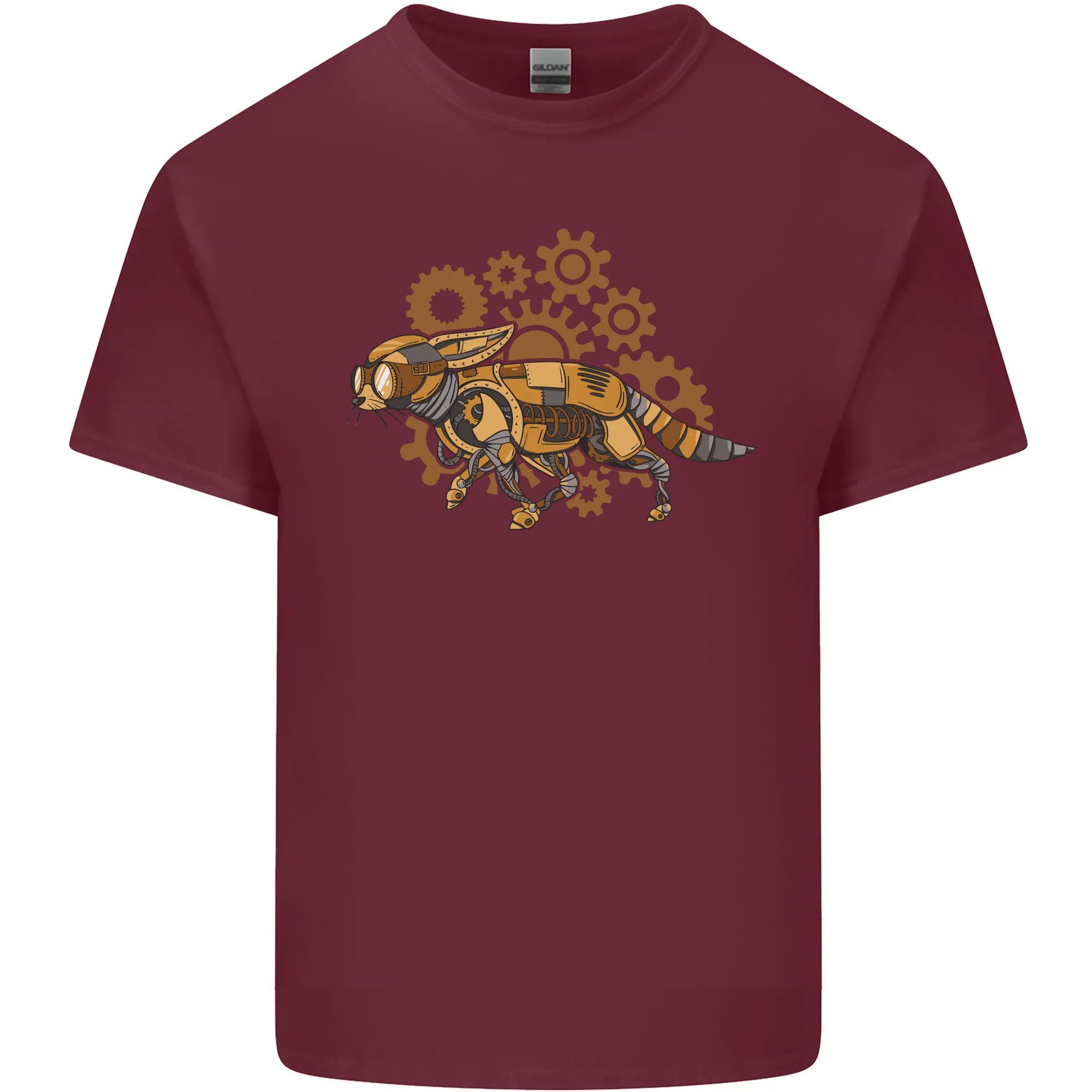 Steampunk Fox Mens Light Cotton T-Shirt