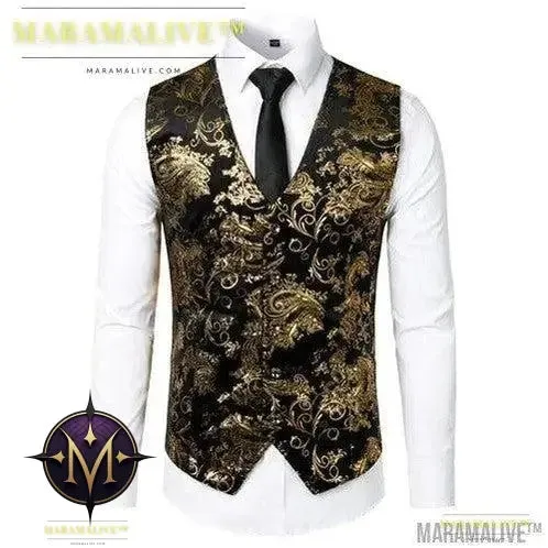 Steampunk Gold Vest for Grooms for Blingin' Wedding Day