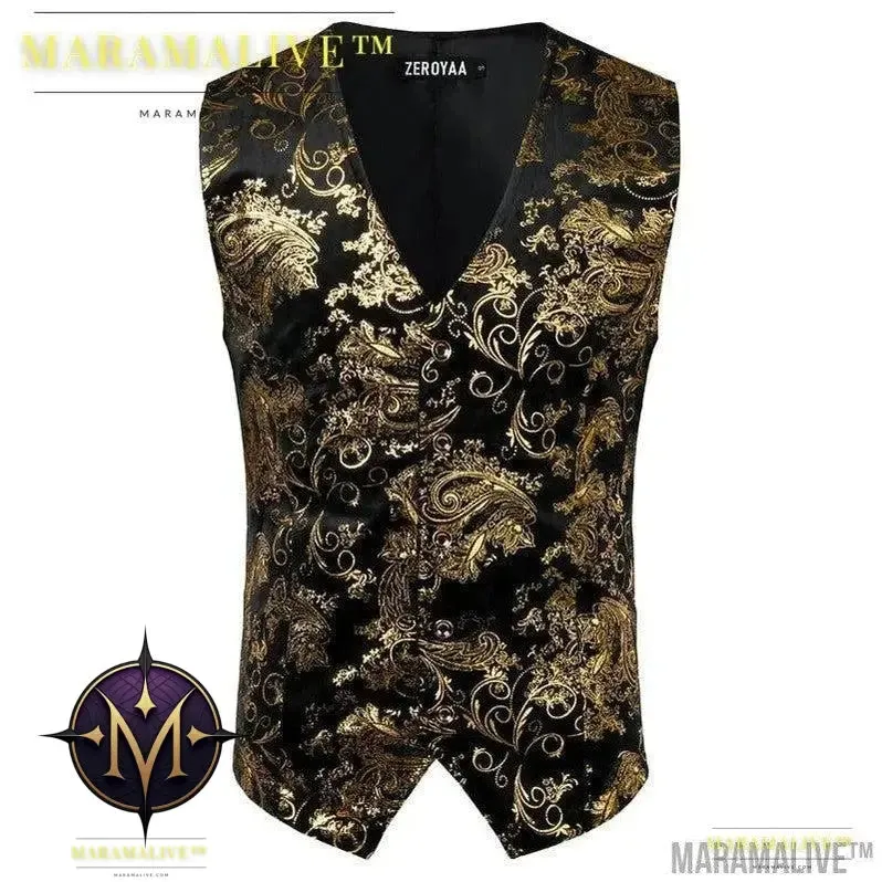 Steampunk Gold Vest for Grooms for Blingin' Wedding Day
