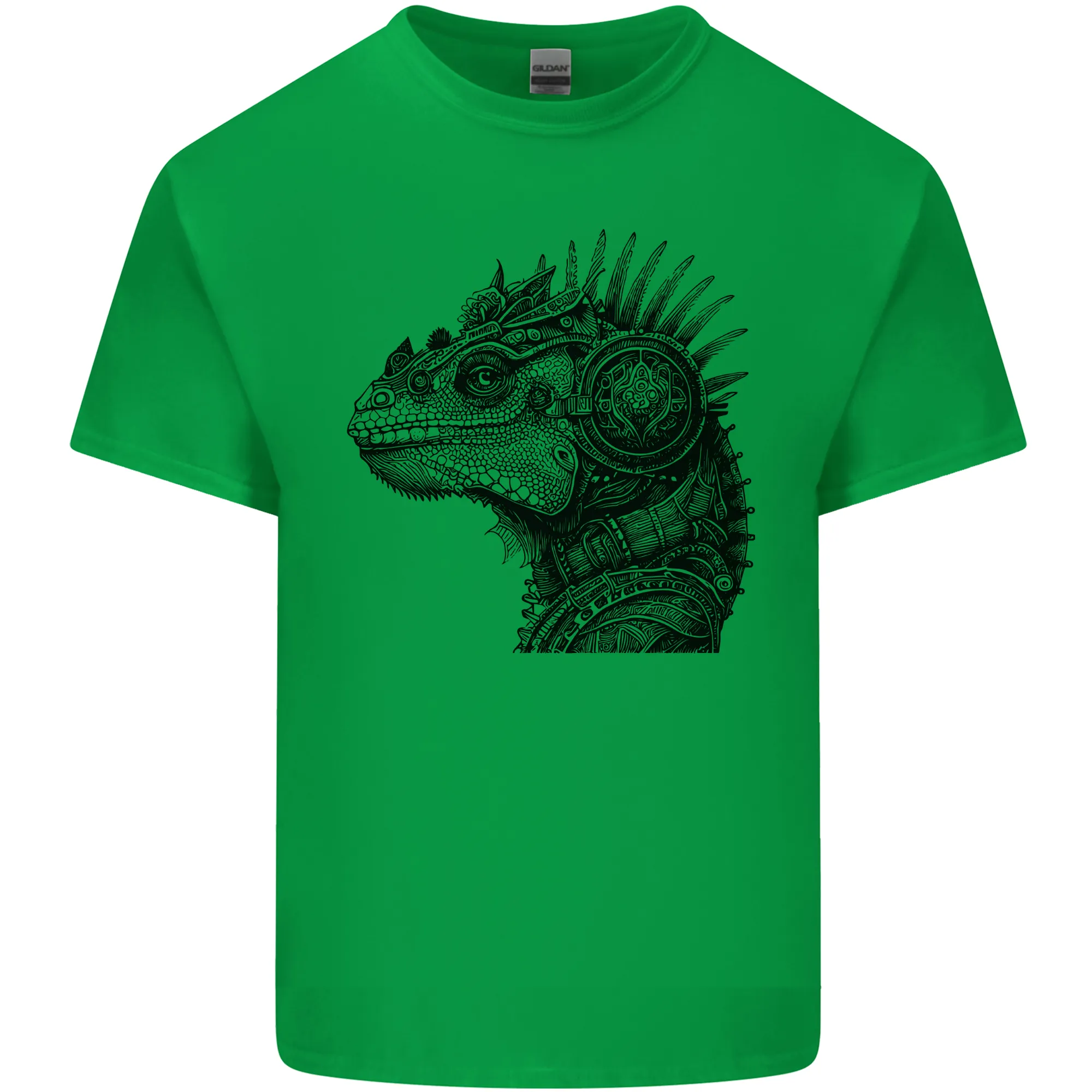 Steampunk Iguana Mens Light Cotton T-Shirt
