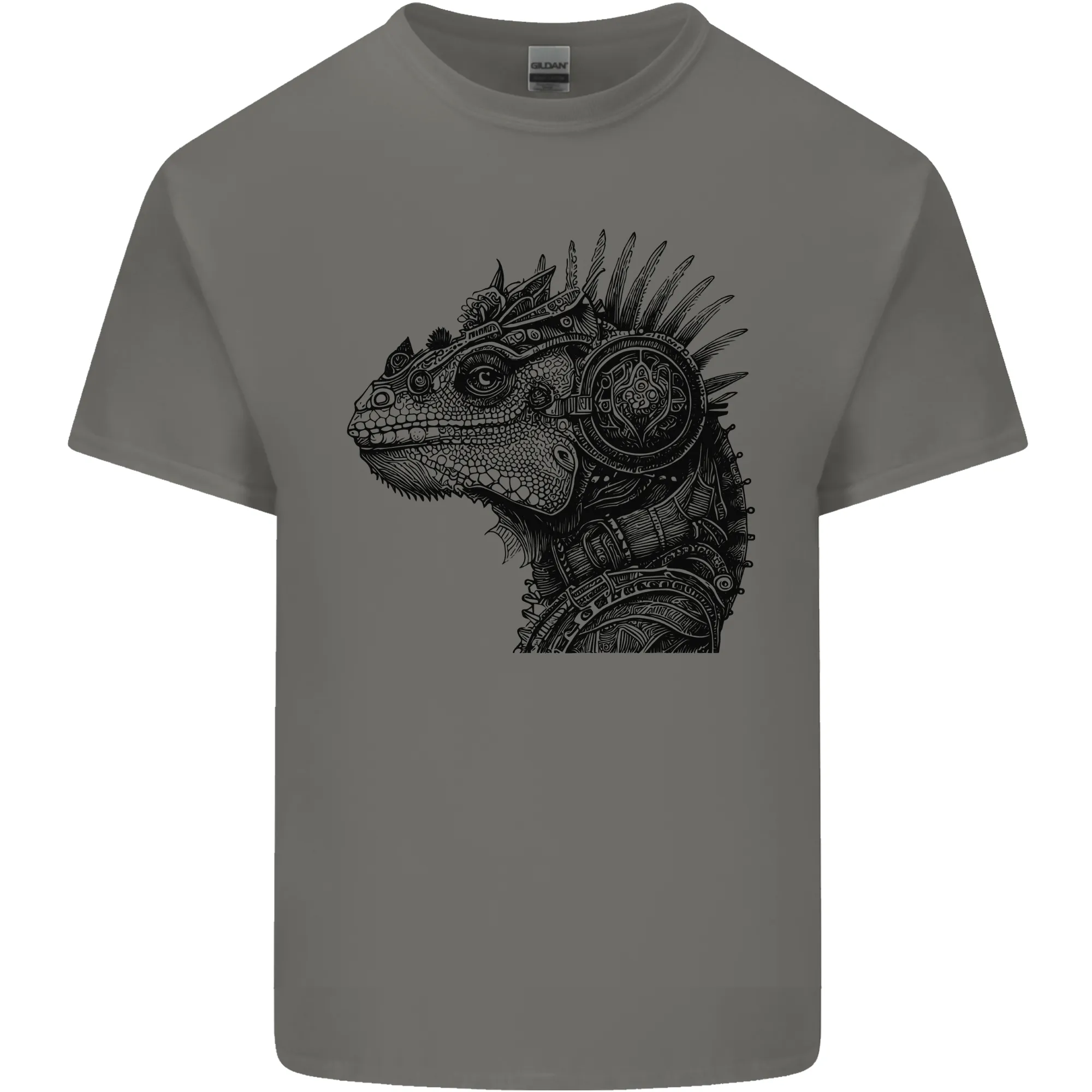 Steampunk Iguana Mens Light Cotton T-Shirt