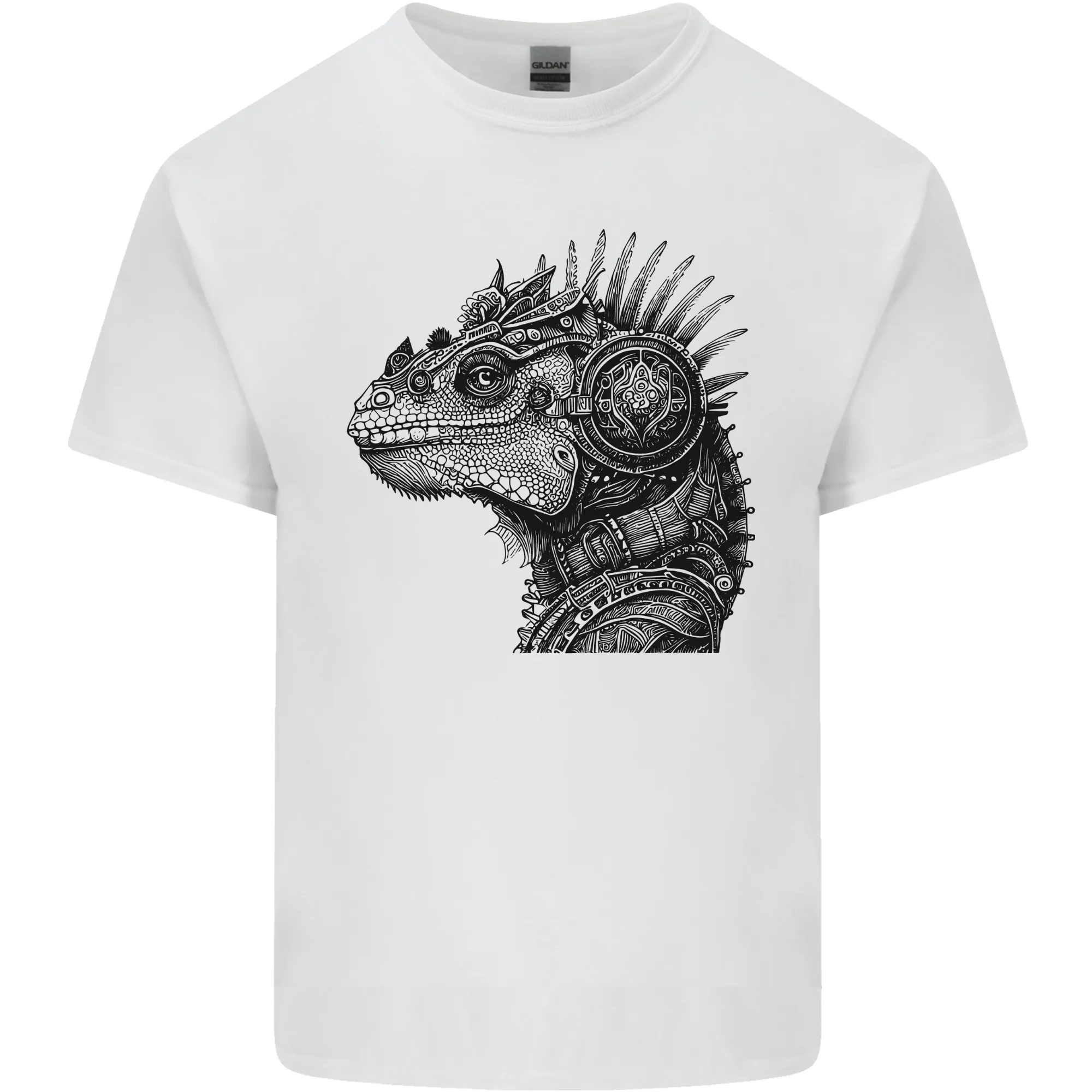 Steampunk Iguana Mens Light Cotton T-Shirt