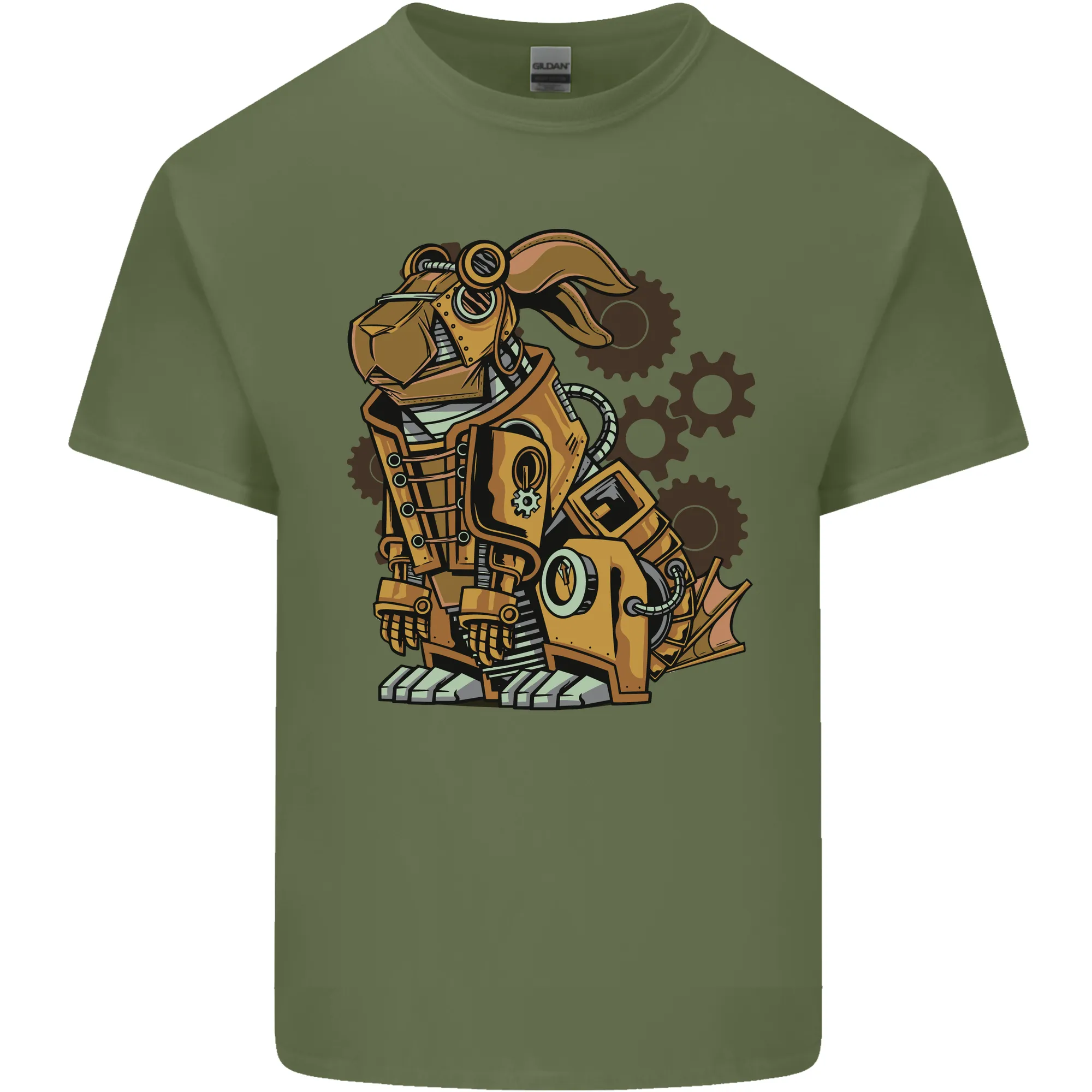 Steampunk Rabbit Mens Light Cotton T-Shirt