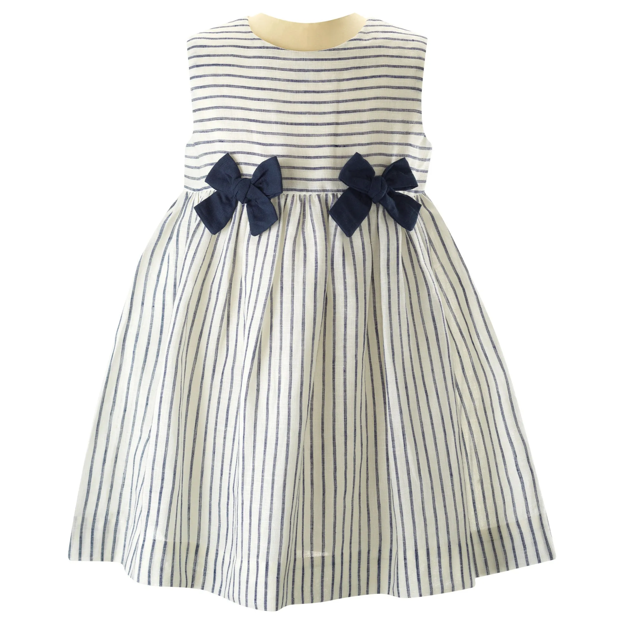 Stripe Linen Bow Dress
