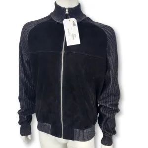Suede Front Zip Jacket