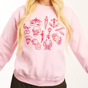 Tattoo Pullover - Pink