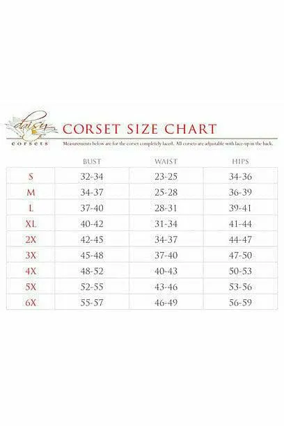 Top Drawer Faux Leather & Gold Brocade Steel Boned Under Bust Corset