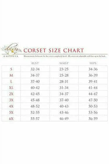 Top Drawer Plum Brocade Steel Boned Corset w/Clasp Closure
