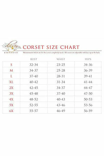 Top Drawer Steel Boned Underbust Corset w/Chains and Clasps