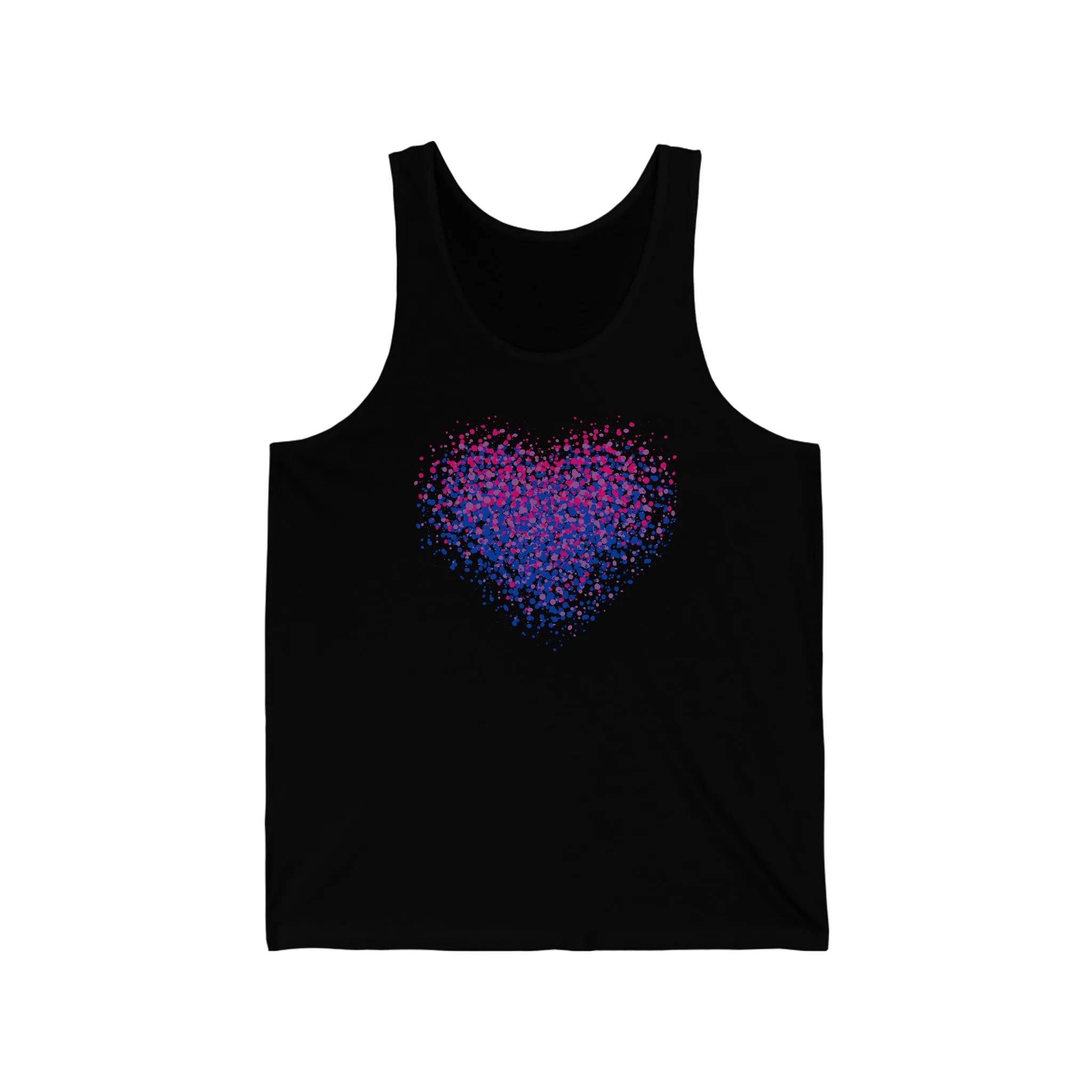 Unisex Bi Graffiti Heart Tank Top